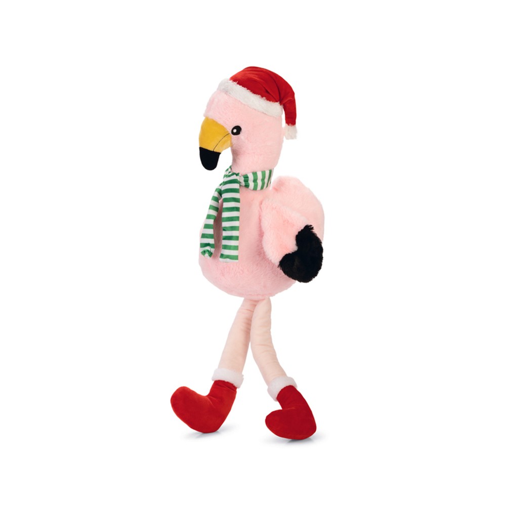 Peluche flamant rose de Noël chien
