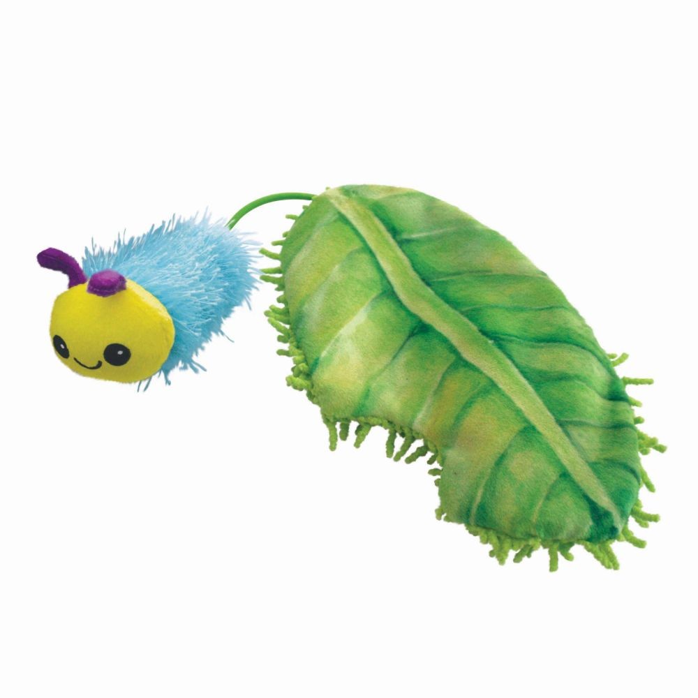 Peluche chenille Flingaroo Caterpillar Kong chat