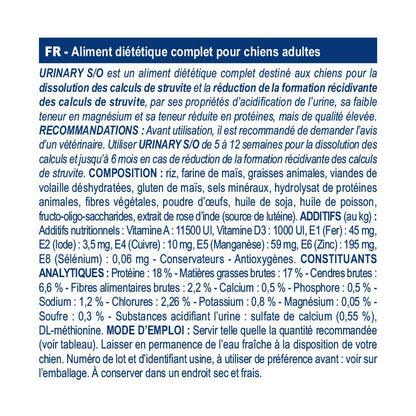 Royal Canin Veterinary Urinary S/O - aliment chien