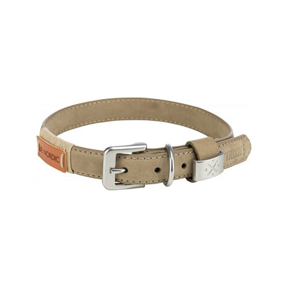 Collier en cuir Be Nordic beige chien