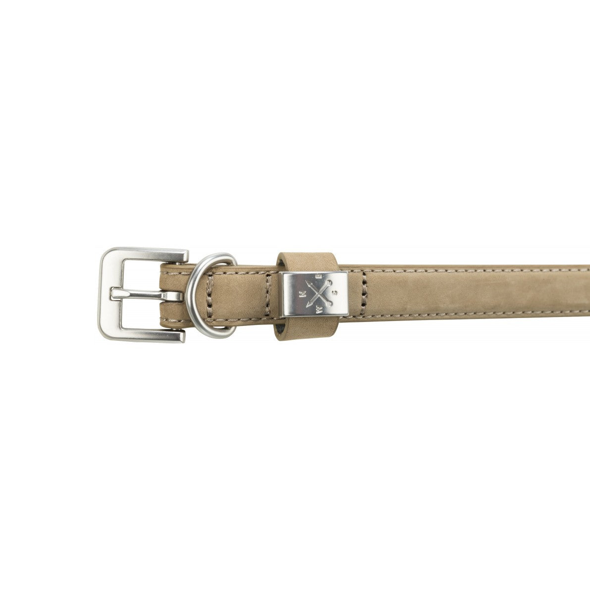 Collier en cuir Be Nordic beige chien