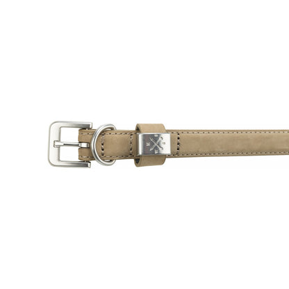 Collier en cuir Be Nordic beige chien