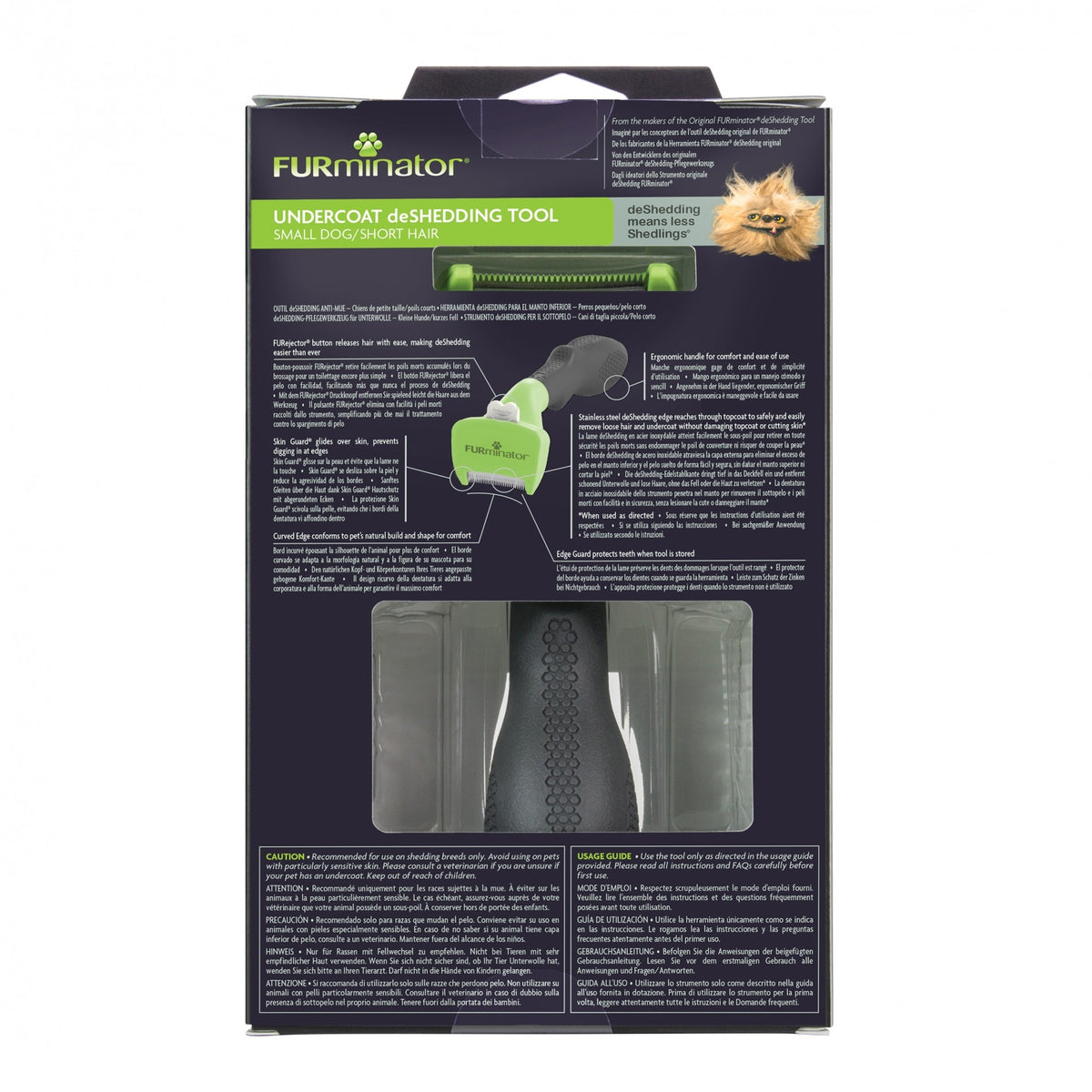 Brosse Furminator poils courts chien