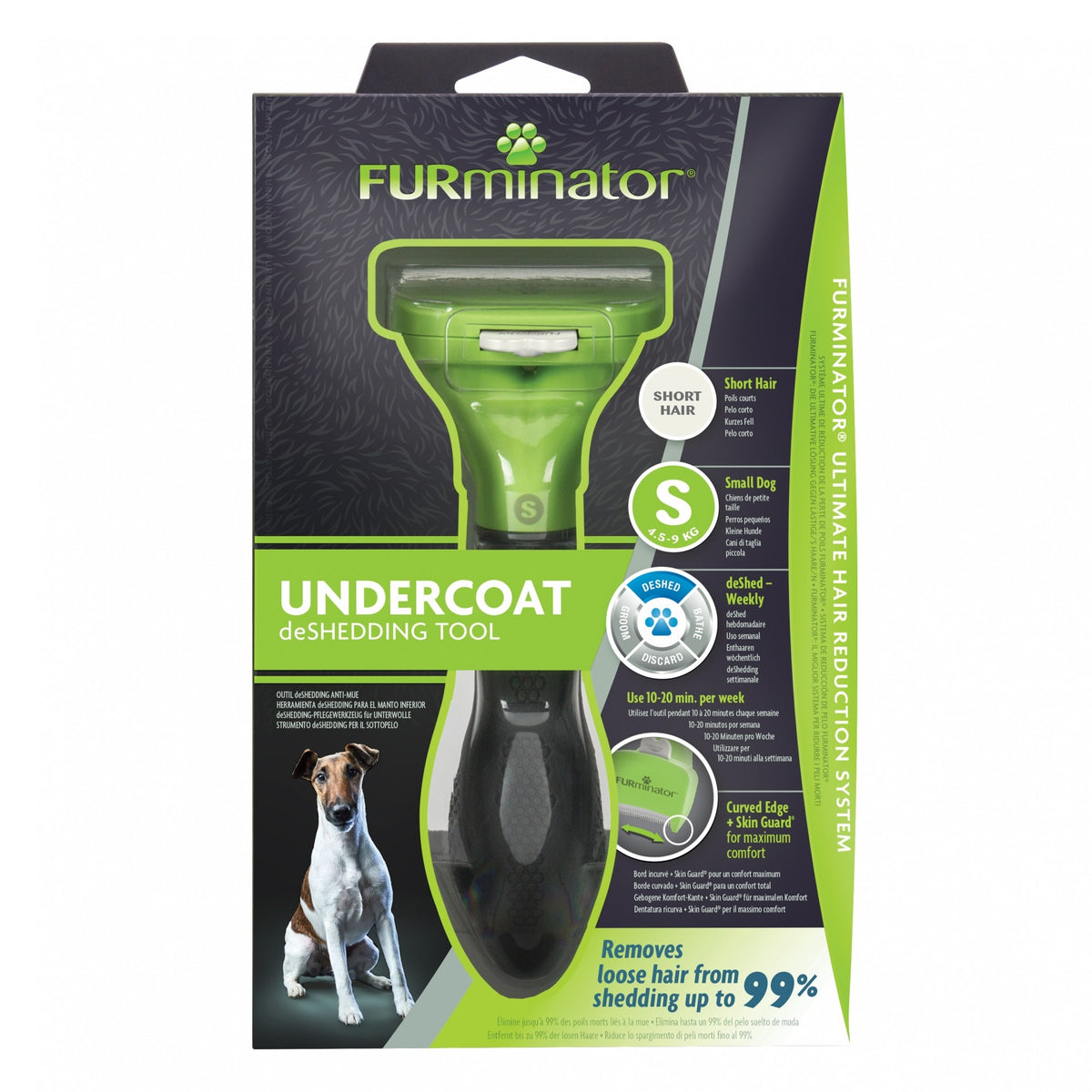 Brosse Furminator poils courts chien