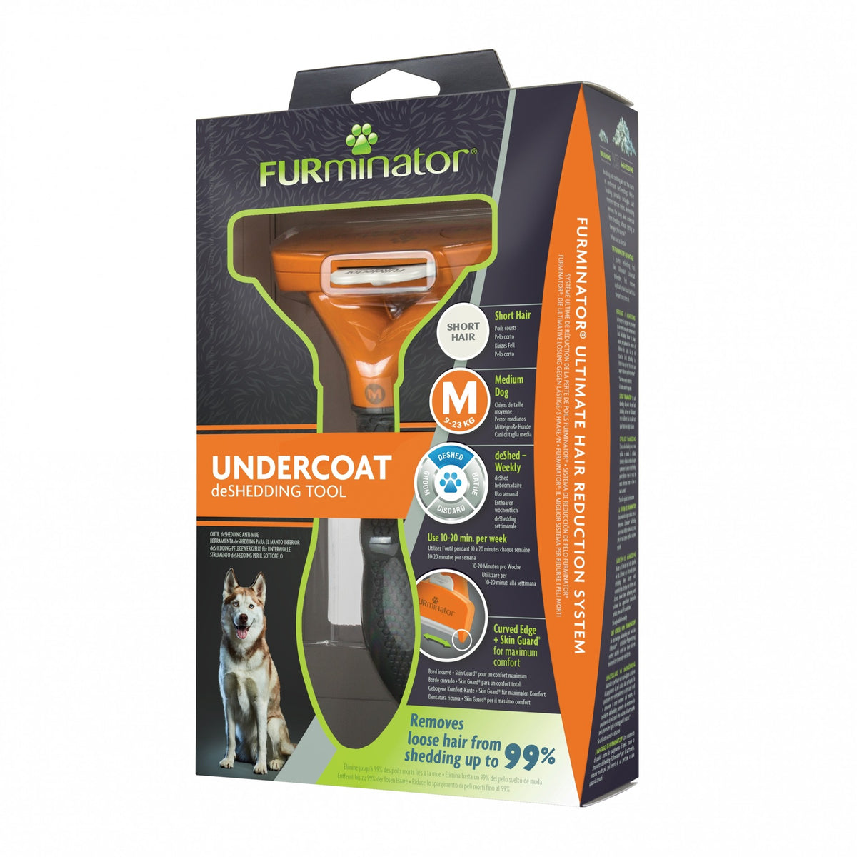 Brosse Furminator poils courts chien