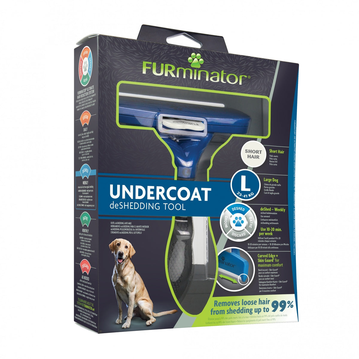 Brosse Furminator poils courts chien