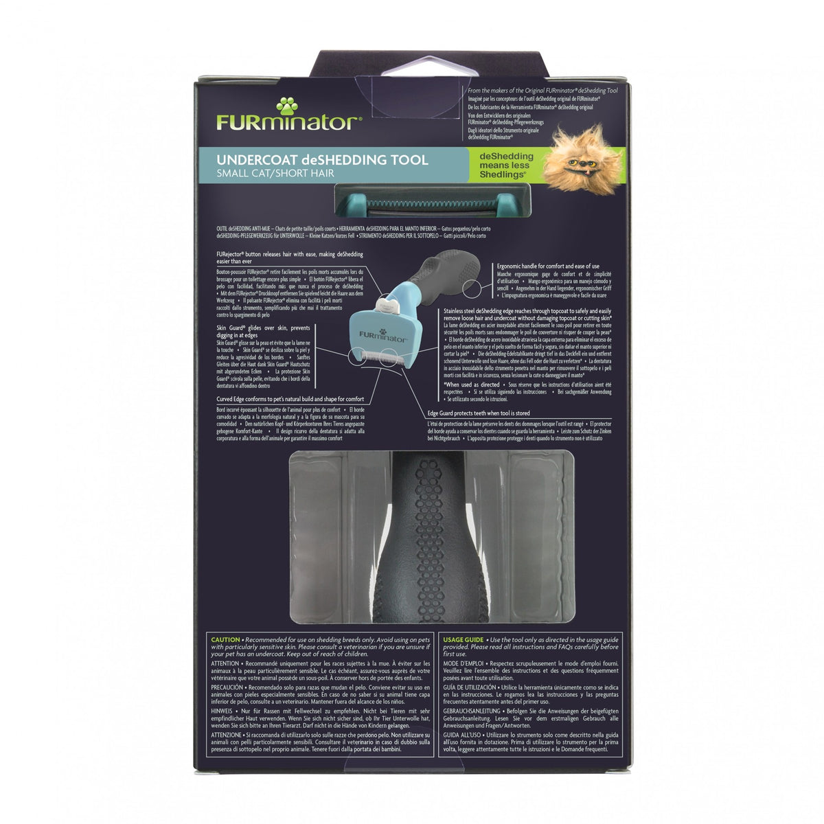 Brosse Furminator poils courts chien