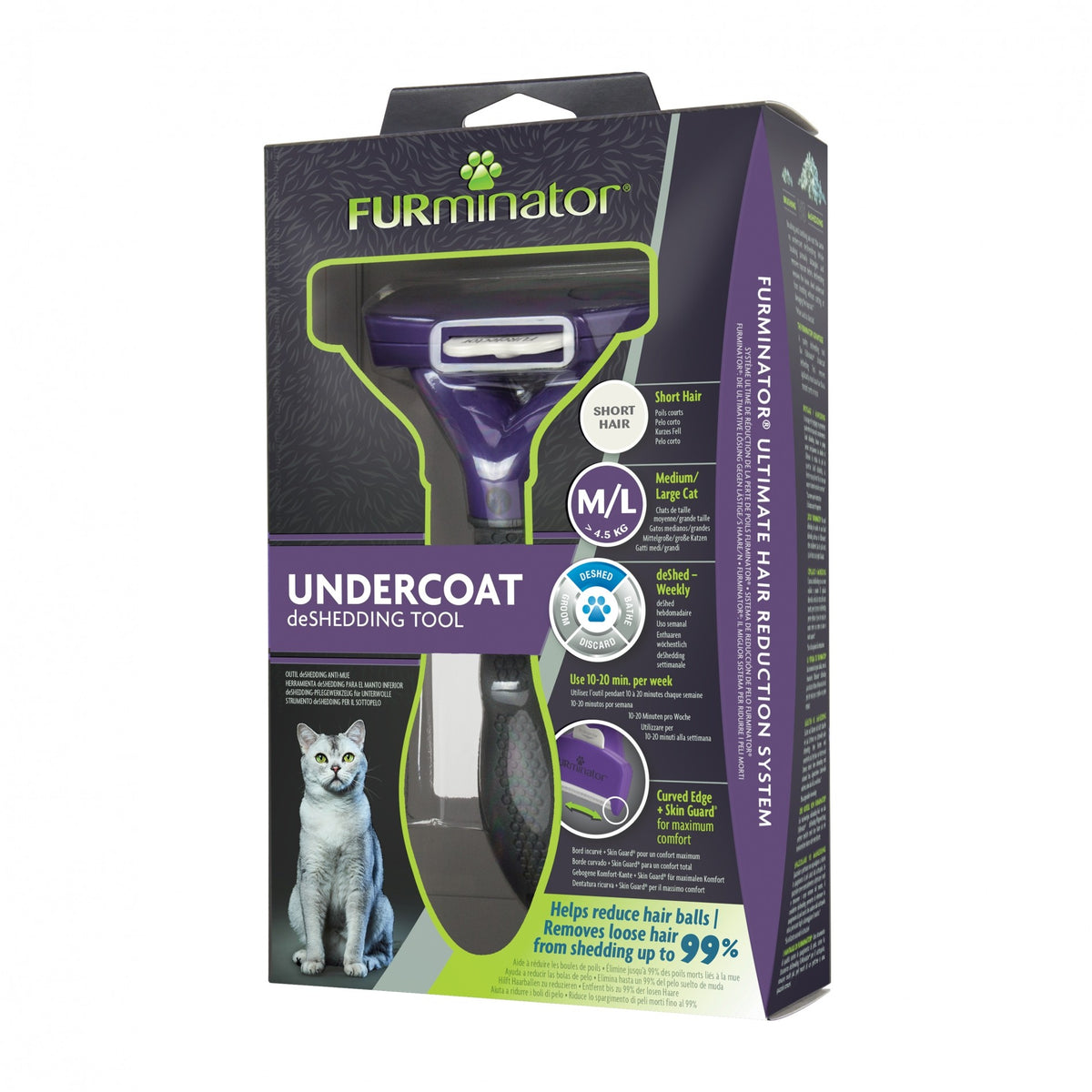 Brosse Furminator poils courts chien