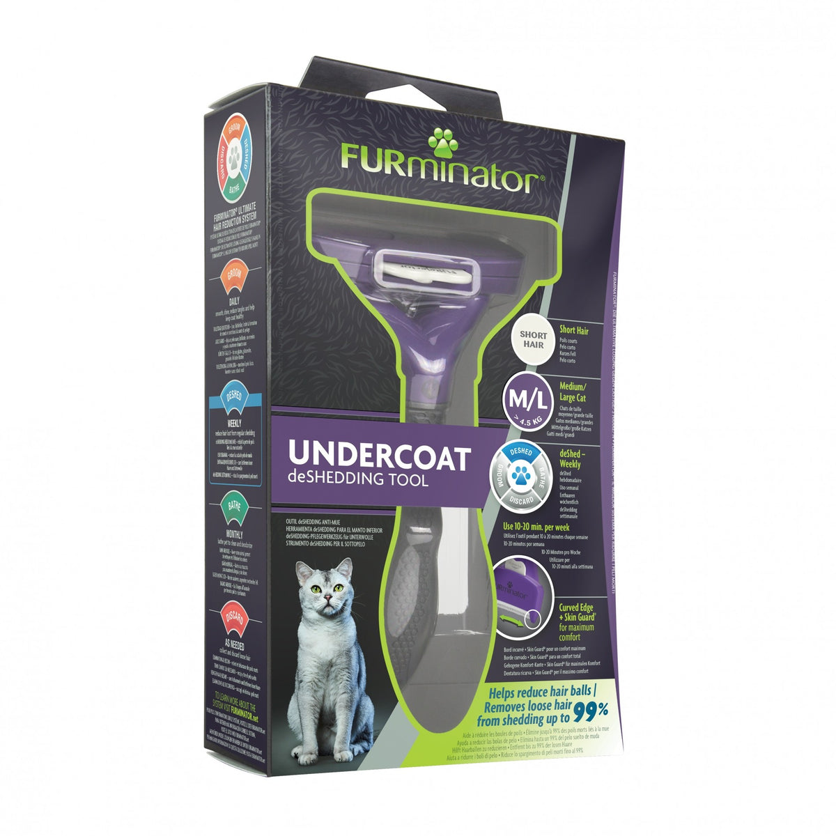 Brosse Furminator poils courts chien