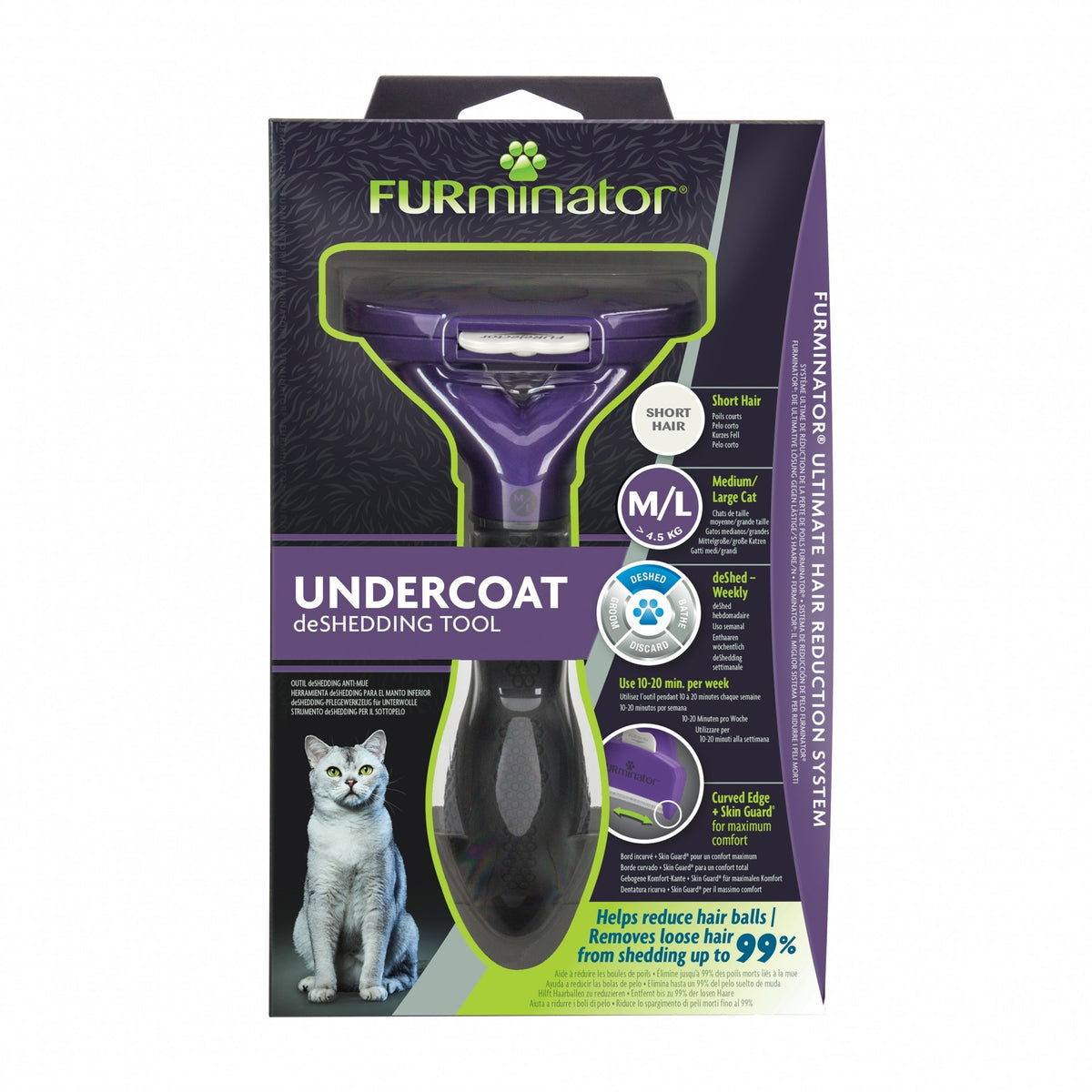 Brosse Furminator poils courts chien