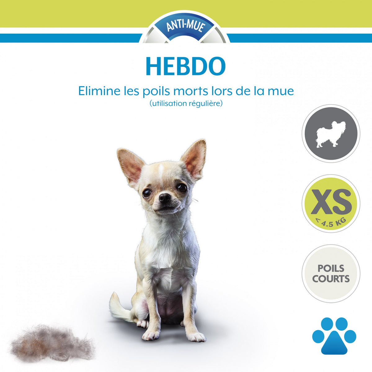 Brosse Furminator poils courts chien