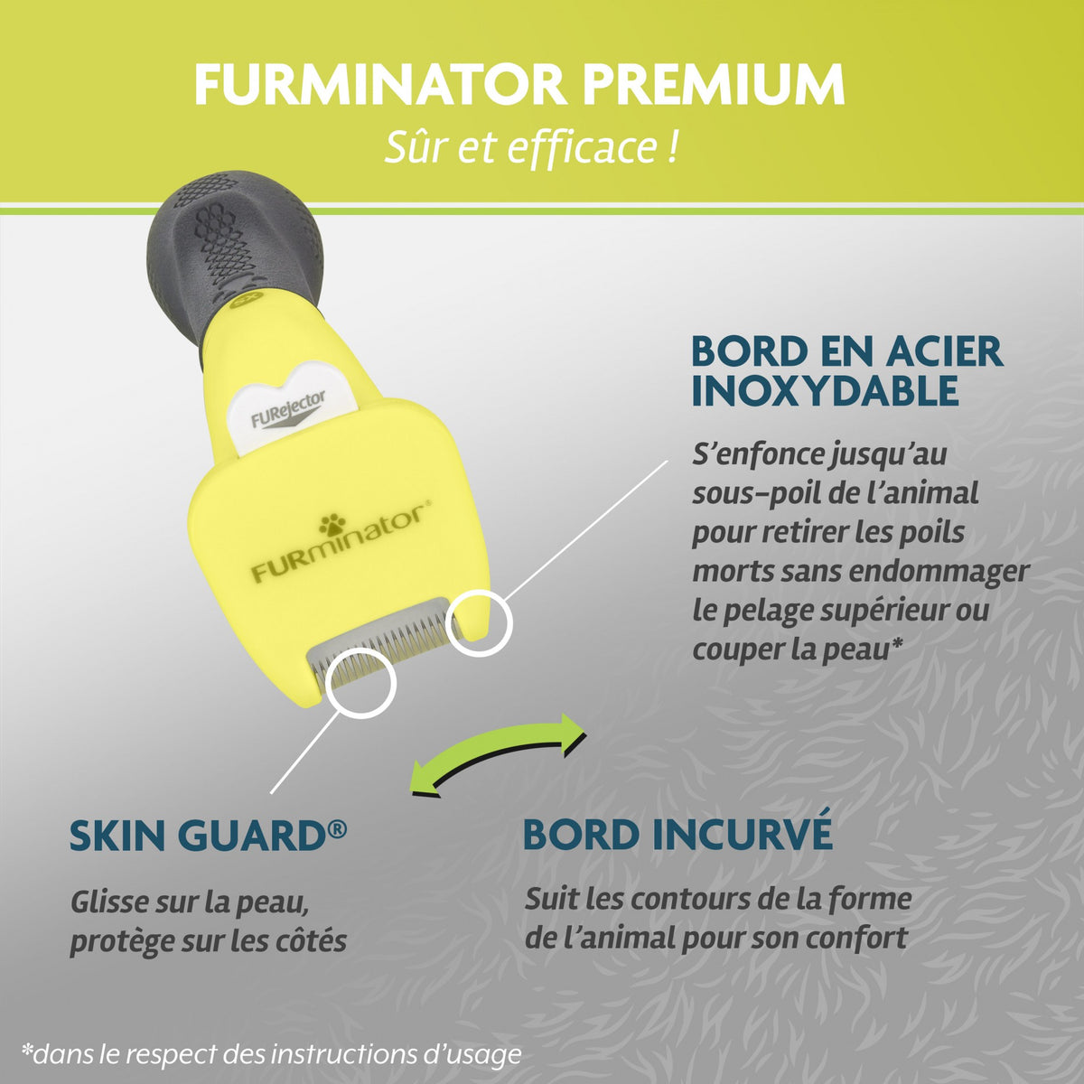 Brosse Furminator poils courts chien