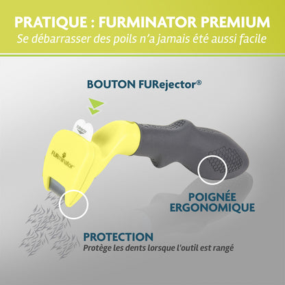 Brosse Furminator poils courts chien