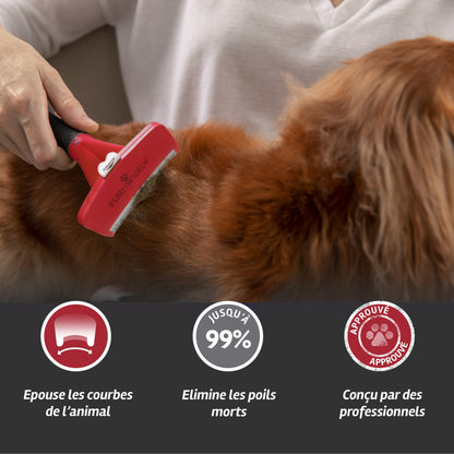 Brosse Furminator poils courts chien