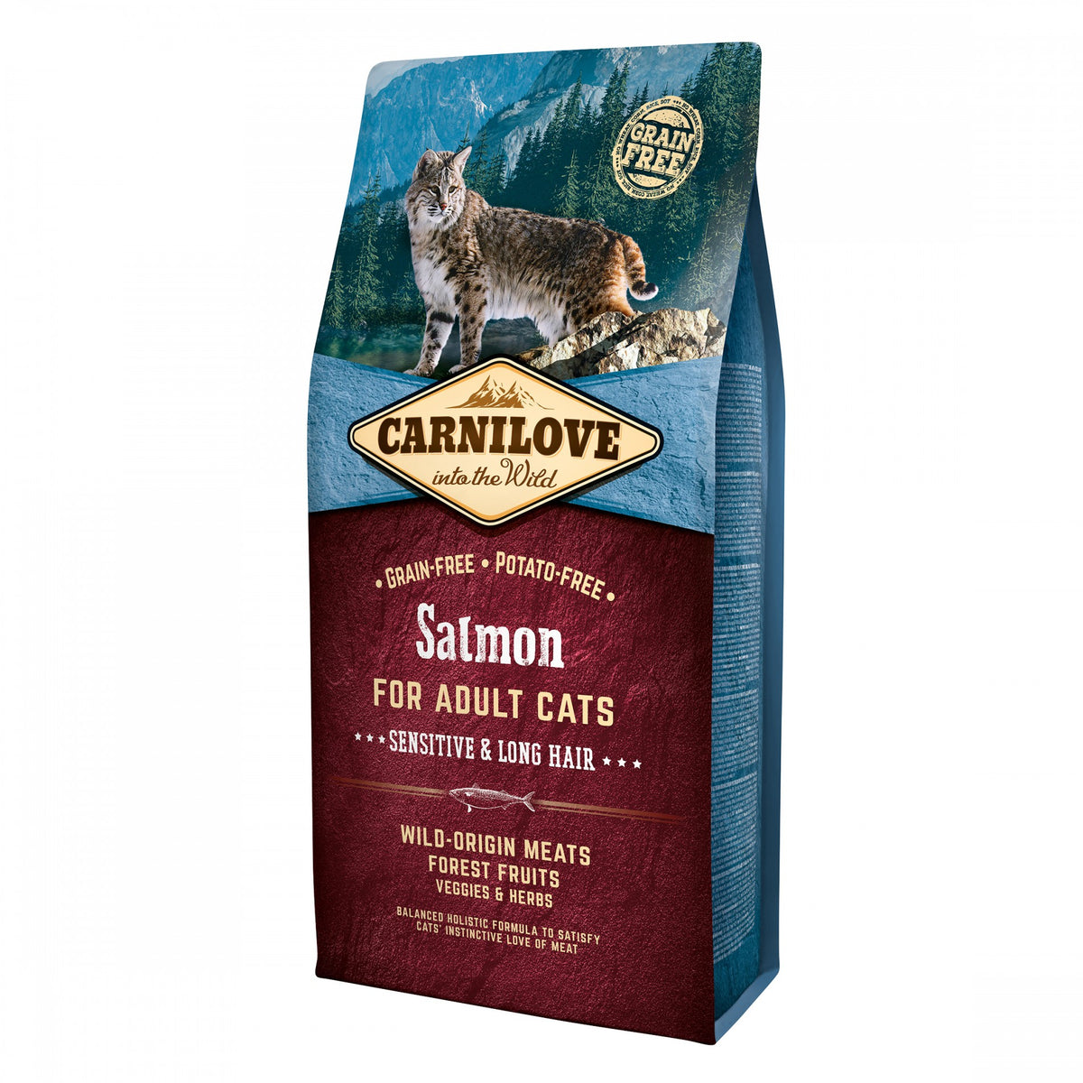 Carnilove Adult Sensitive &amp; Long Hair saumon - croquettes chat