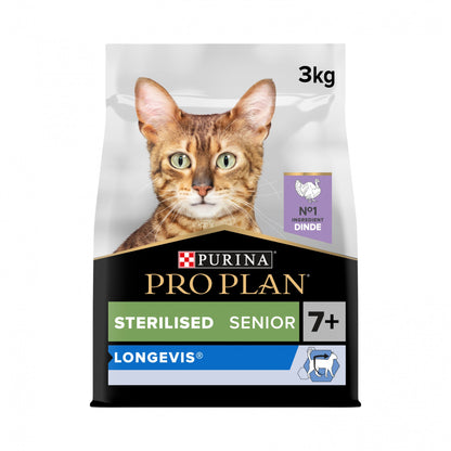 Pro Plan Longevis Sterilised Senior à la dinde - croquettes chat