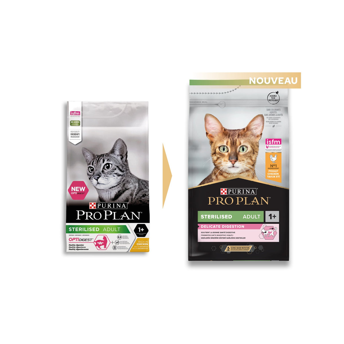 Pro Plan Delicate Digestion Sterilised Adult au poulet - croquettes chat