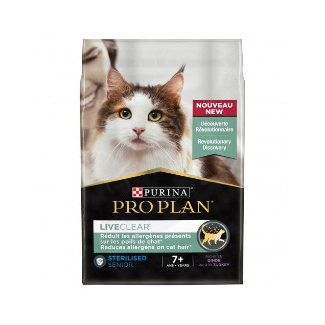 Pro Plan LiveClear Sterilised senior à la dinde - croquettes chat