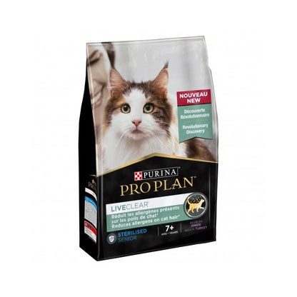 Pro Plan LiveClear Sterilised senior à la dinde - croquettes chat