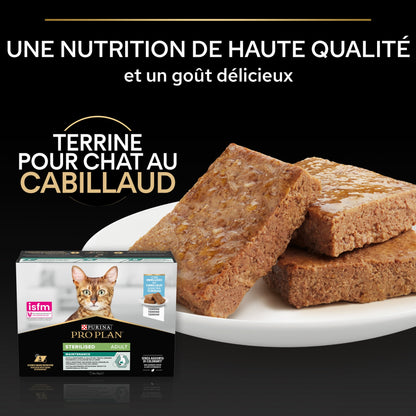 Pro Plan Nutrisavour Sterilised en mousse - pâtée chat