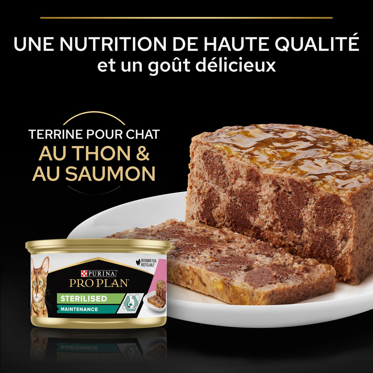 Pro Plan Sterilised thon et saumon - pâtée chat
