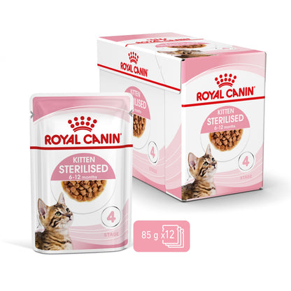 Royal Canin Kitten Sterilised gelée et sauce - pâtée chaton