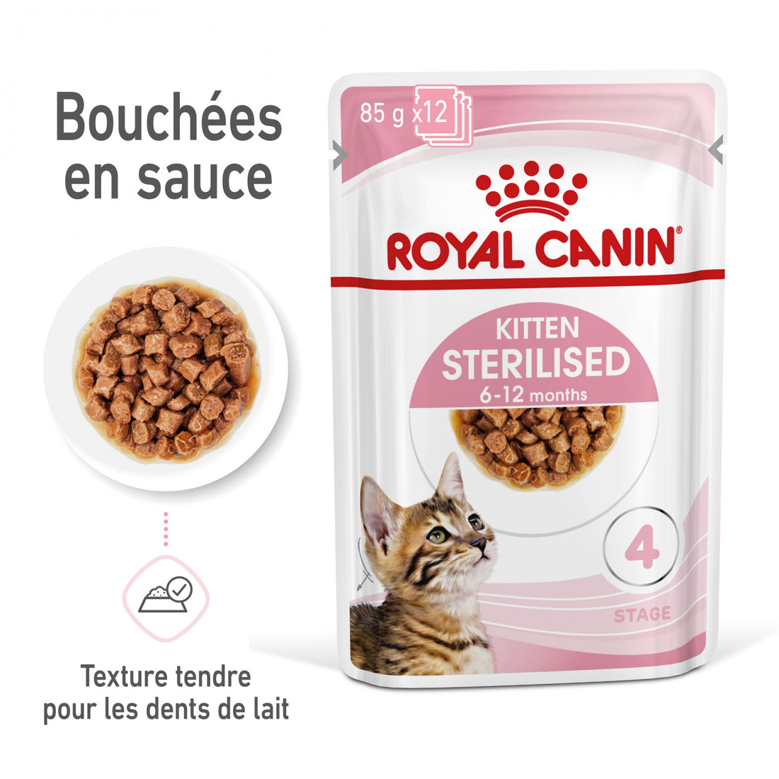 Royal Canin Kitten Sterilised gelée et sauce - pâtée chaton