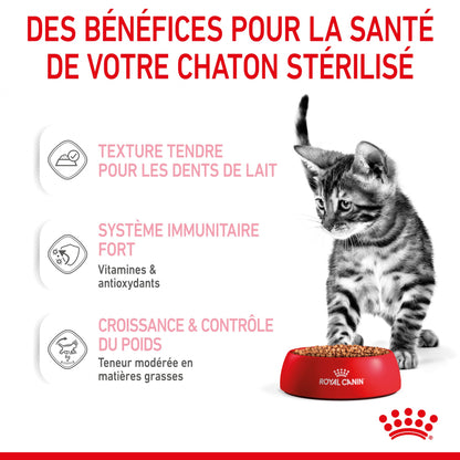 Royal Canin Kitten Sterilised gelée et sauce - pâtée chaton