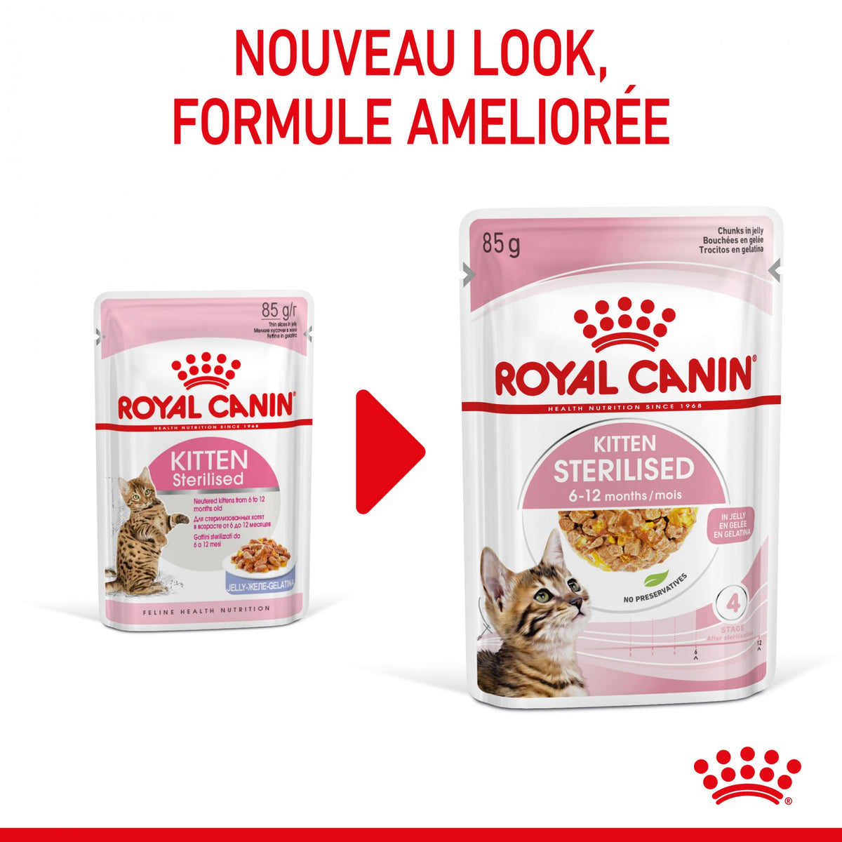Royal Canin Kitten Sterilised gelée et sauce - pâtée chaton