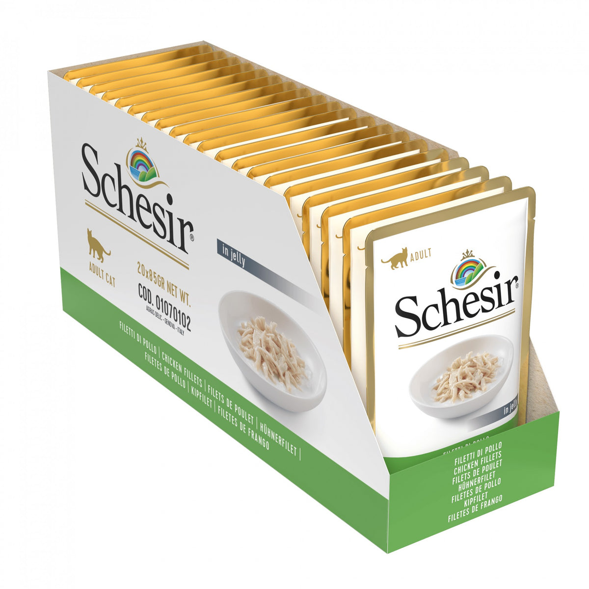 Schesir Adult sachets gelée - pâtée chat