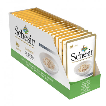 Schesir Adult sachets gelée - pâtée chat