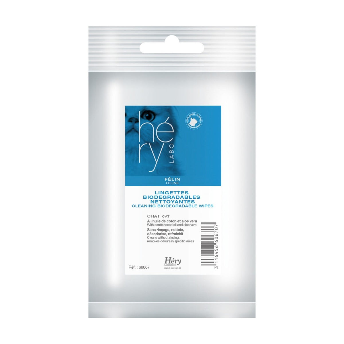 Lingettes nettoyantes Félin chat