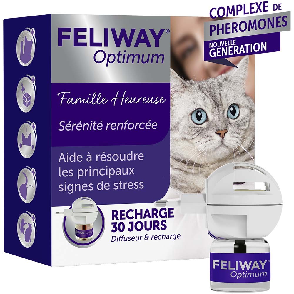Feliway® Optimum diffuseur + recharge (kit complet) - chat