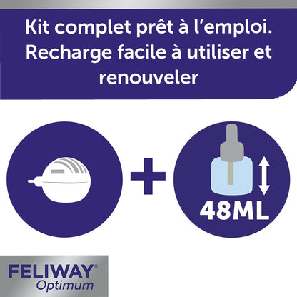Feliway® Optimum diffuseur + recharge (kit complet) - chat
