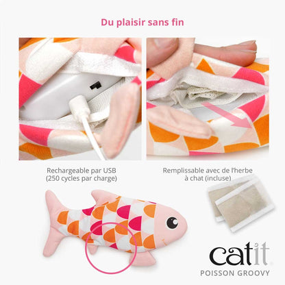 Poisson électronique Groovy chat