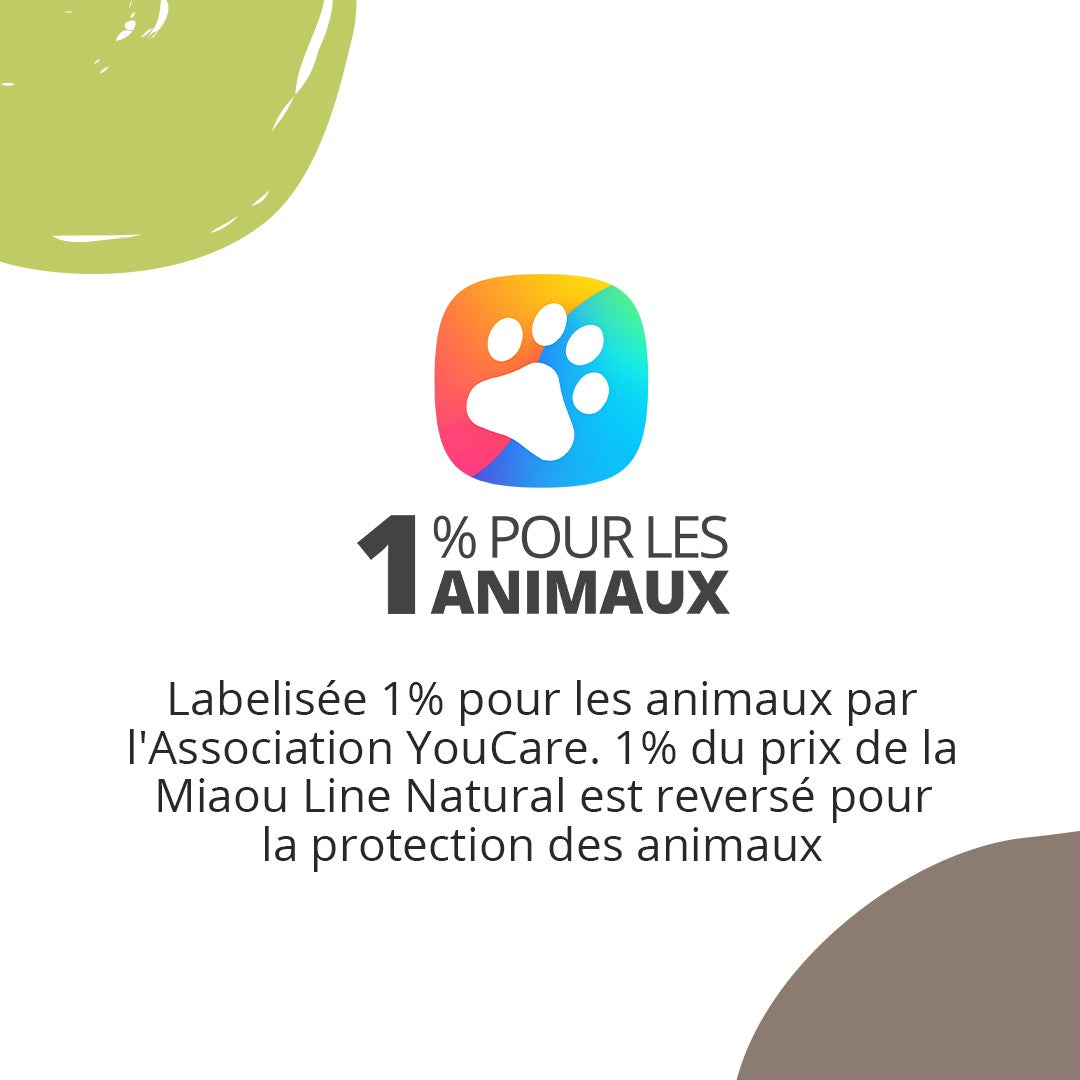 Litière végétale Miaou Line Natural - chat, chaton, rongeurs