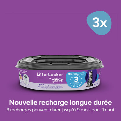 Recharge pour poubelle Litter Locker Fashion &amp; Litter Genie - chat