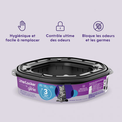 Recharge pour poubelle Litter Locker Fashion &amp; Litter Genie - chat