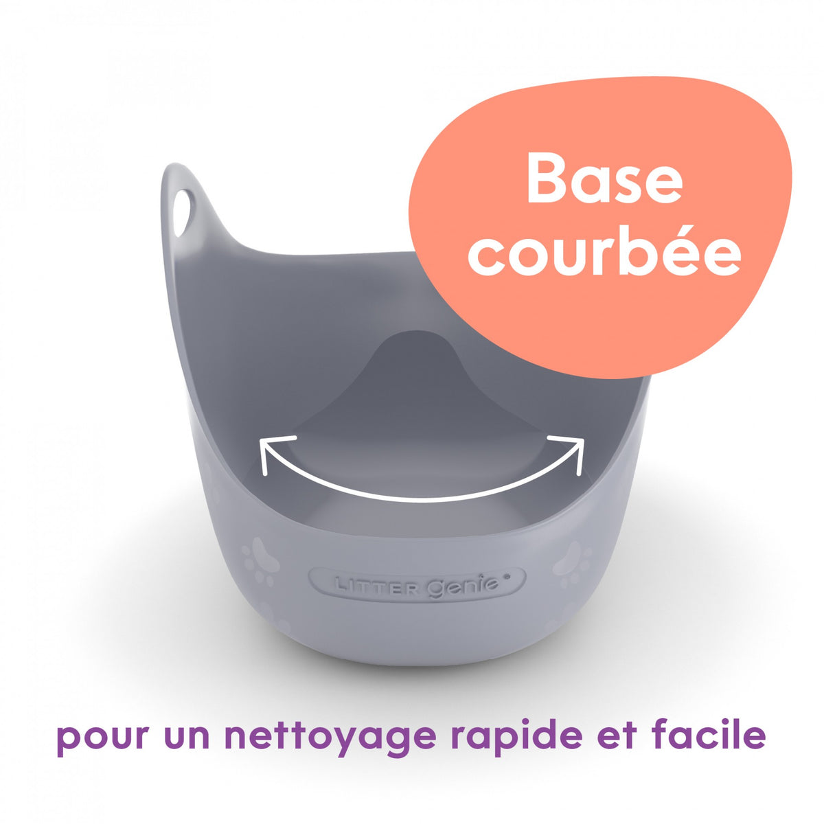 Bac à litière Litter Genie avec pelle Gris chat