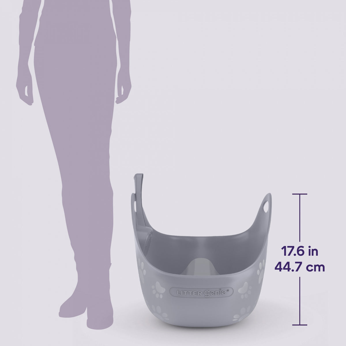Bac à litière Litter Genie avec pelle Gris chat