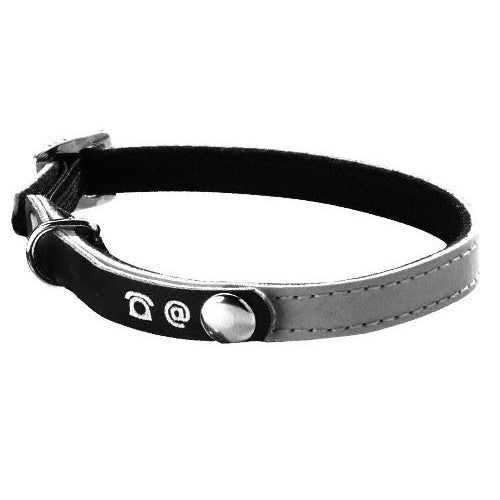 Collier porte-adresse réfléchissant chat, chien