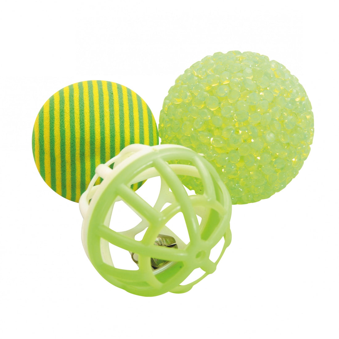 Lot de 3 balles multi-textures chat