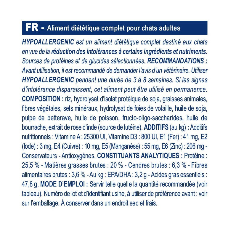 Royal Canin Veterinary Hypoallergenic - croquettes chat