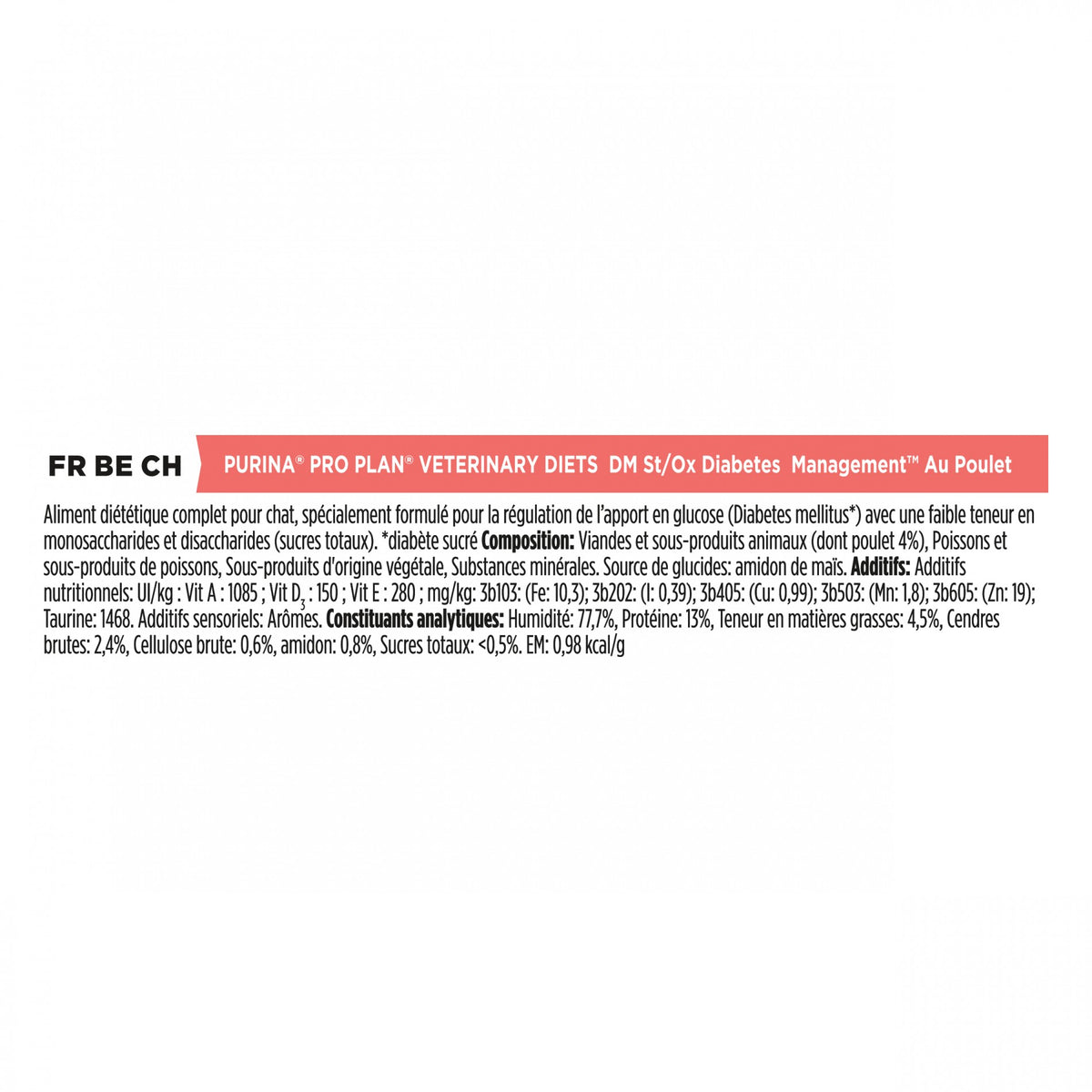 Pro Plan Veterinary Diets DM St/Ox Diabetes Management – pâtée chat