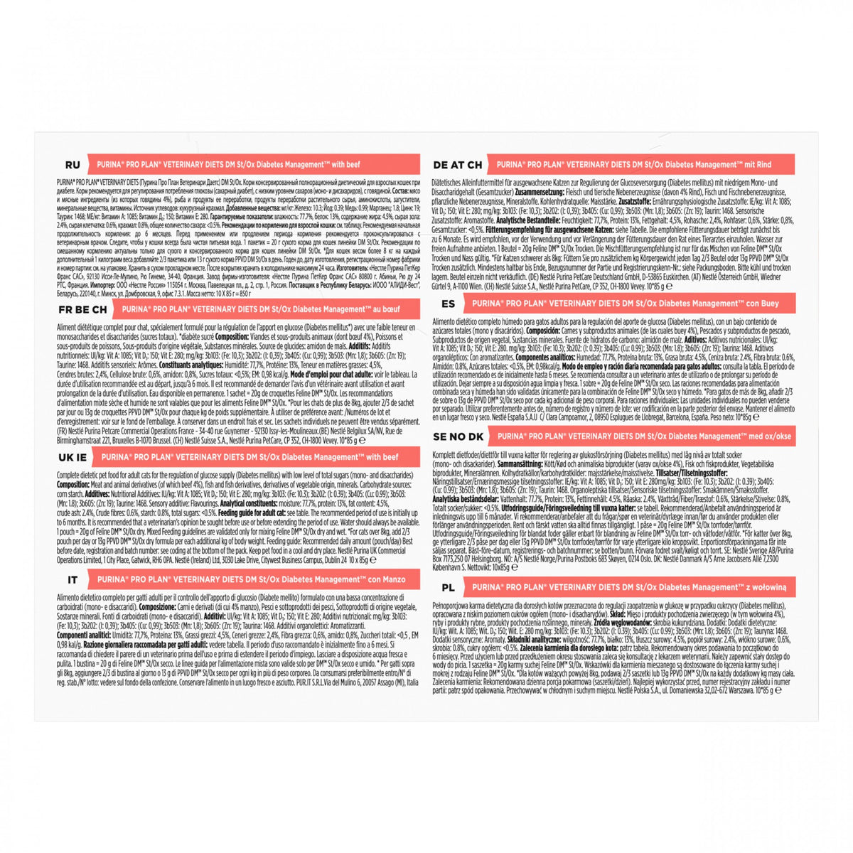 Pro Plan Veterinary Diets DM St/Ox Diabetes Management – pâtée chat