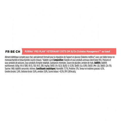 Pro Plan Veterinary Diets DM St/Ox Diabetes Management – pâtée chat