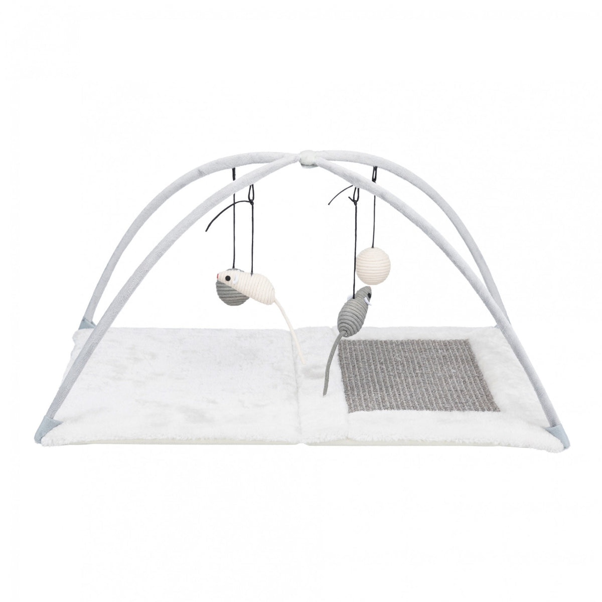 Tapis griffoir avec jouets chat