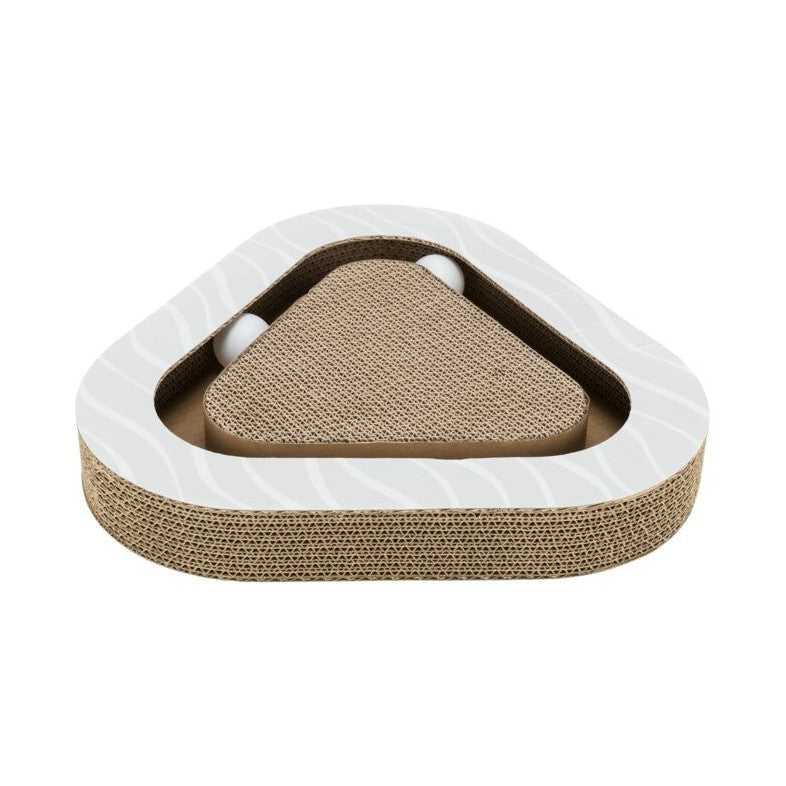 Griffoir carton avec balles chat