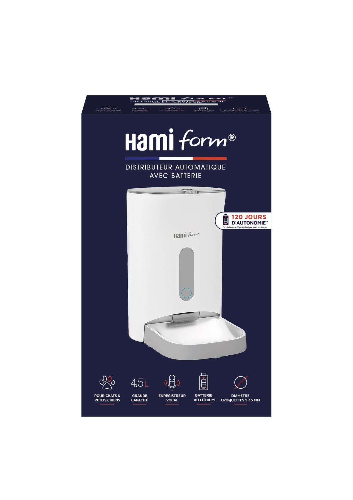 Distributeur Automatique Pet Feeder sur batterie 4 repas chien, chat