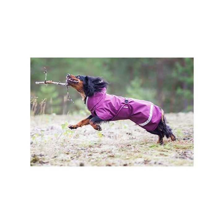 Pomppa Kevyt Plum manteau imperméable chien
